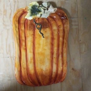 Harvest pumpkin plate